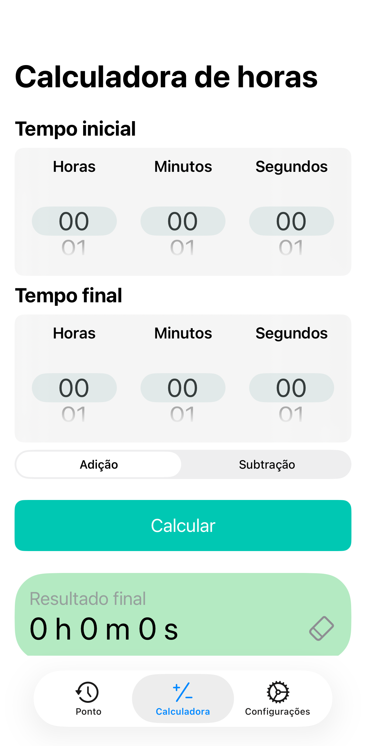 Calculadora de horas